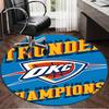 Thunder OKC Basketball Round mat, Anti-slip Circle Carpet Chair rug For livingroom,Bedroom, doormat home decor Gift Christmas Gifts