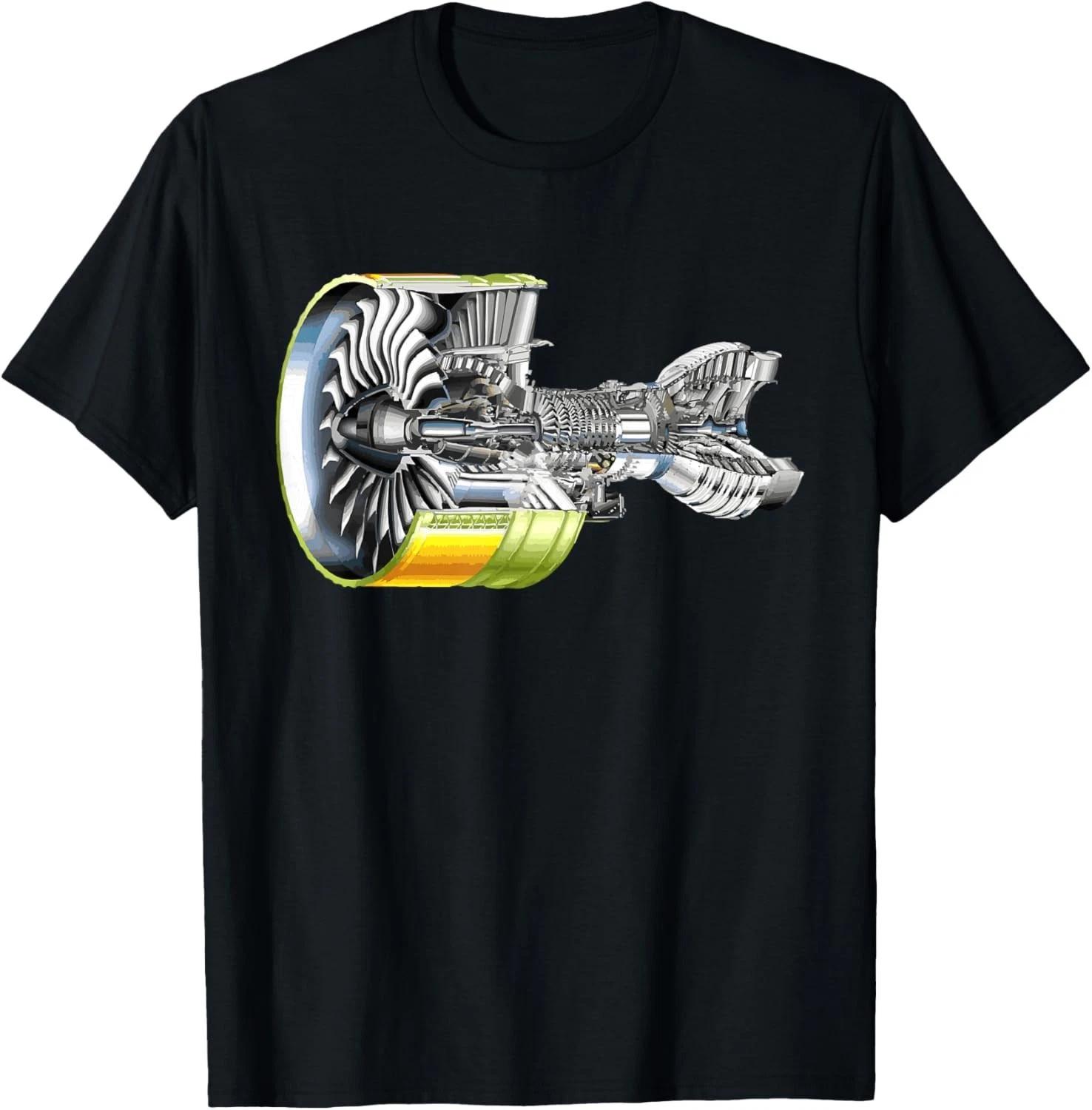 

Aircraft Jet Engine Realistic Airplane Pilot Lover Gift Unisex T-Shirt 2XL