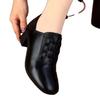 2025 spring new soft leather mid-heel autumn versatile British small leather shoes deep mouth spring and autumn women's shoes thick heel single shoe