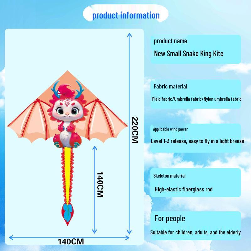 Weifang Snake Treasure Cartoon Kite - Easy-to-Fly for Adults & Kids