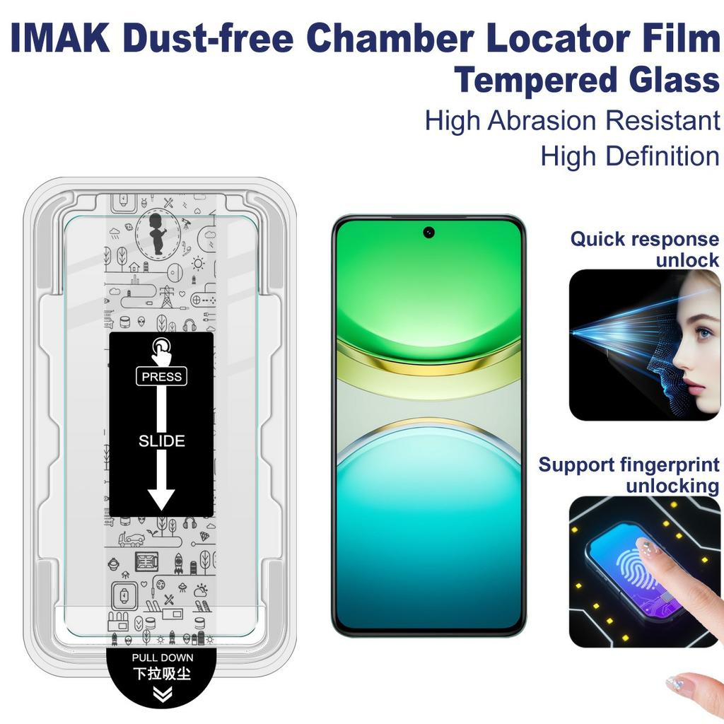 IMAK H Series For vivo Y300 5G Tempered Glass Screen Protector Dust-free Installation Film (Fingerprint Unlock)