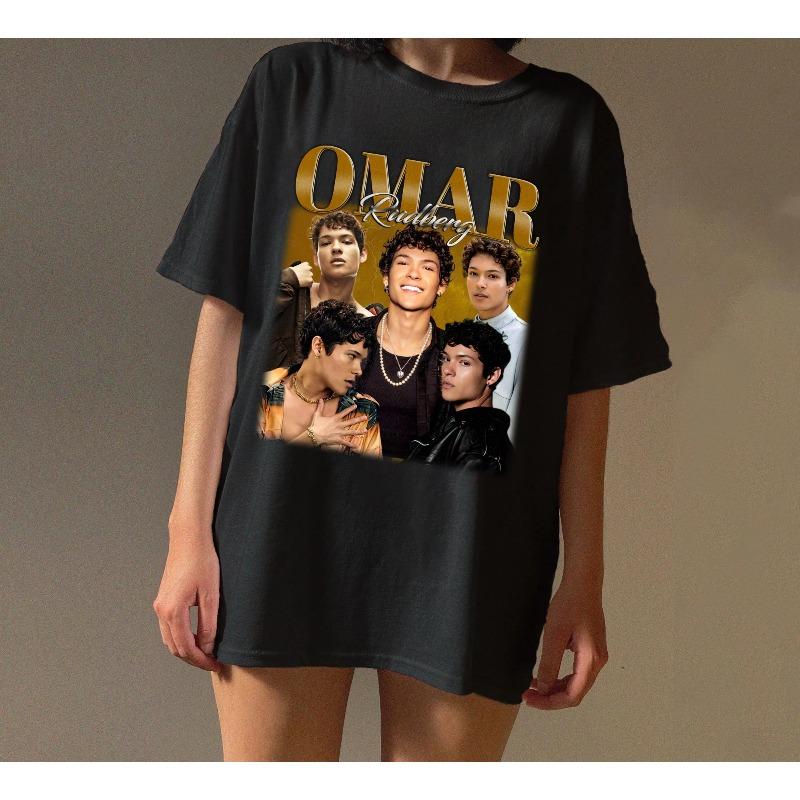 

Omar Rudberg Printed Womens Tshirt Fashion Trend Top SpringSummer Pure Cotton Round Neck Unisex Short Sleeve Tshirt S