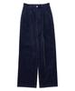 DELICCENT Corduroy Single-Pleat Pants [Deep Blue]