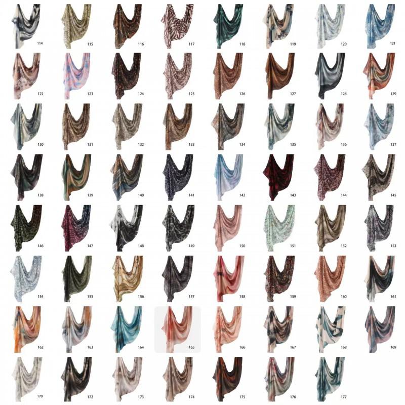 2026 Lightweight Poly-Cotton Scarf Wrap With Batik Print Breathable Soft Shawl Women 175x70cm