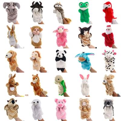 25cm Roztomilá Zvířátka Loutka na Ruku Plyšové Fidget Hračky Kawaii Plyšové Panenky Lev Slon Dinosaurus Opice Simulátor Hra Dárky pro Děti
