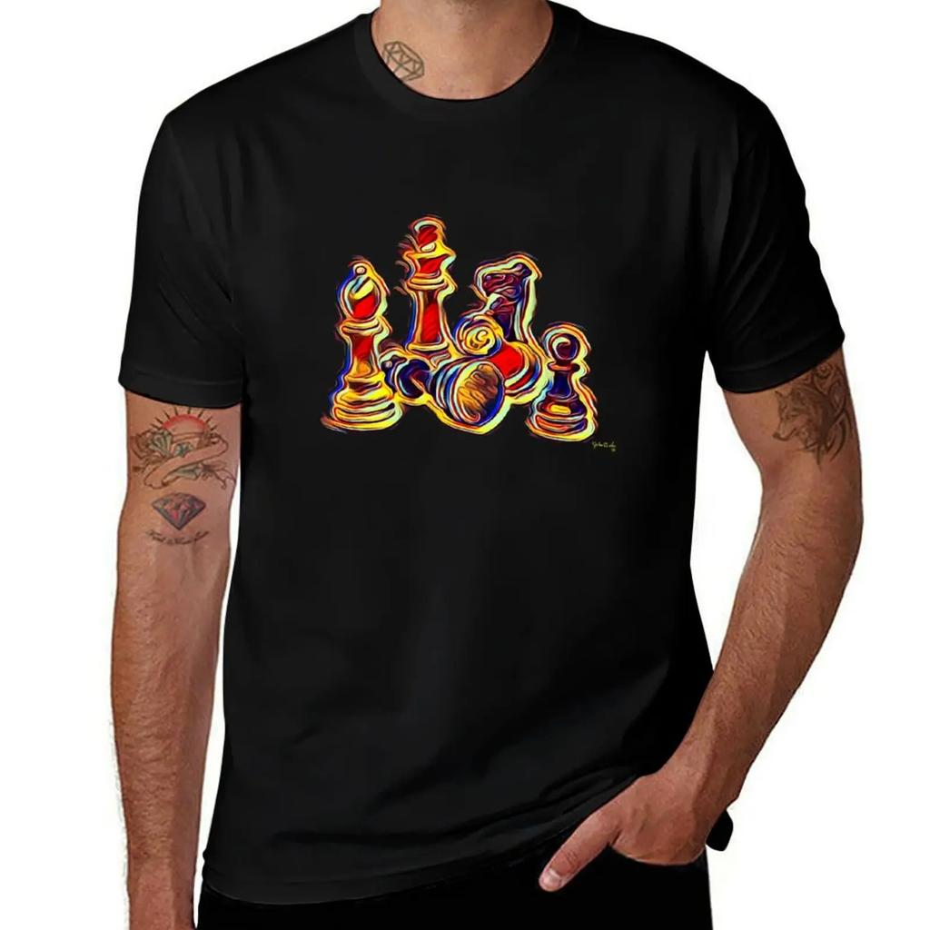 Chess Pieces T-Shirt street wear plus size tops for a boy mens cotton t shirts