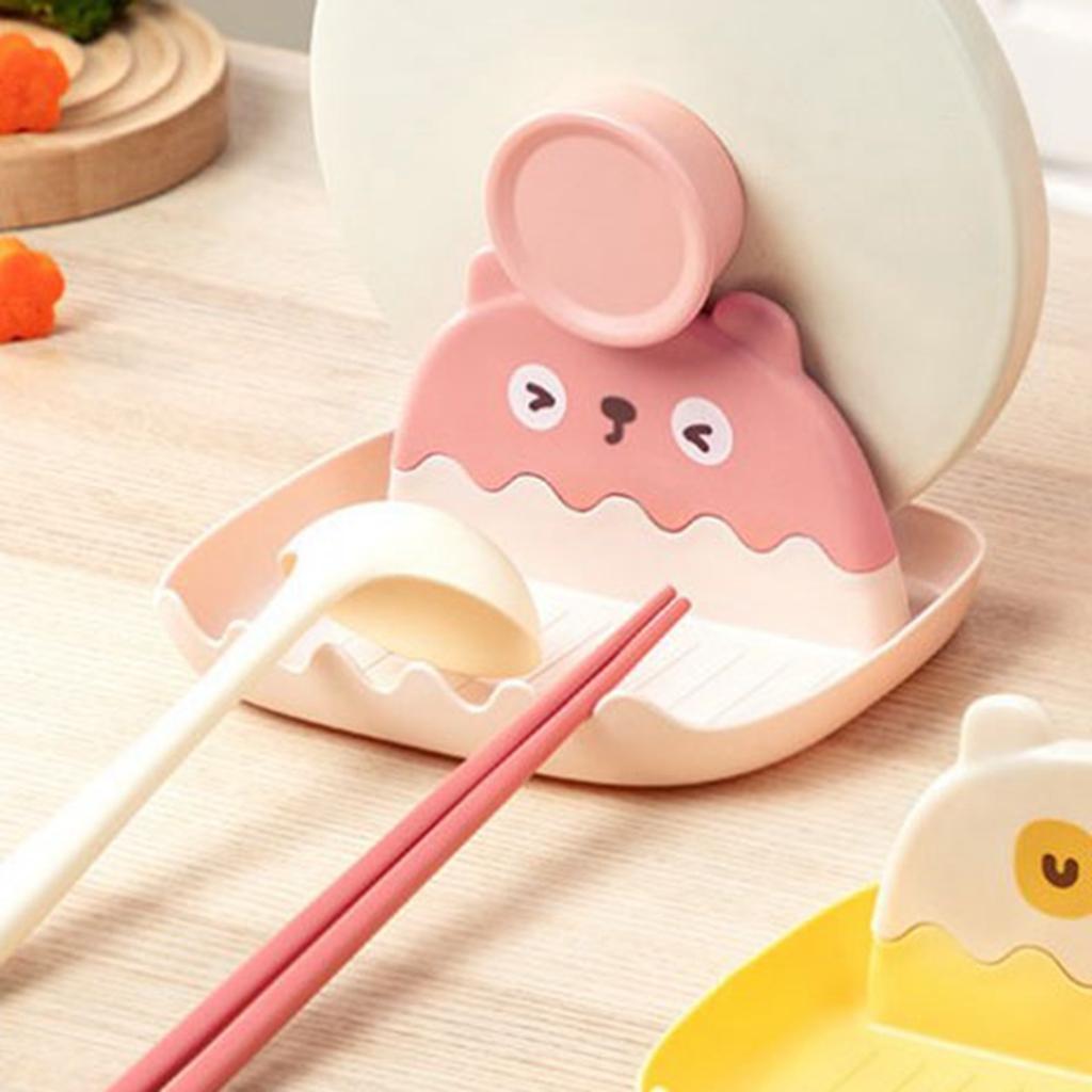 Lid Stand Shovel Holder Cartoon Shaped Multi Slots Cooking Utensil Storage Rack for Kitchen Use