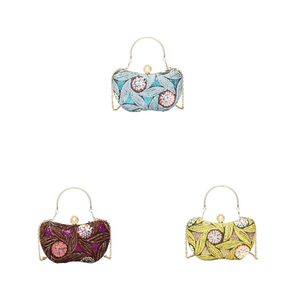 Borsa da sera stile cinese con paillettes per feste e serate fuori da donna