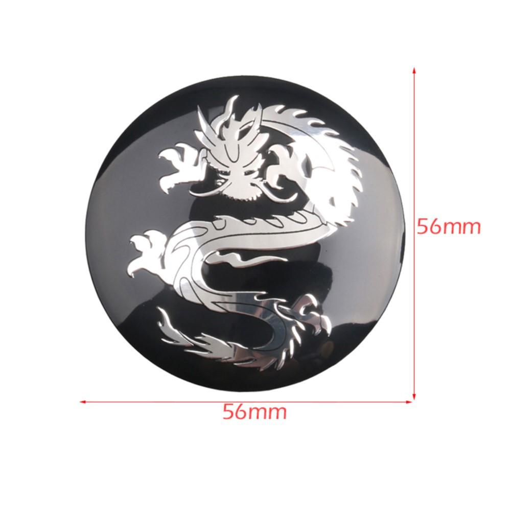 4PCS 56/60MM Car Wheel Center Hub Caps Dragon Emblem Cover Sticker For BMW Opel Benz Audi Kia Renault Volvo Toyota Peugeot Skoda