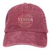 Yeshua Hamashiach Denim Baseballcaps Messias Kvinne Mann Design Truckerhatt Utendørs Treningssenter Pustende Baseballcaps