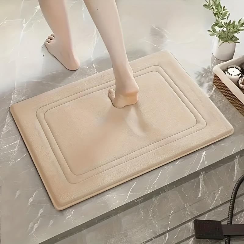 1PC Memory Foam Bath Mat, Kitchen Carpet, Retro Absorbent Non-slip Mat, Sewage Resistant, Waterproof Long Floor Mat