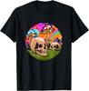 Psychedelic Skull Mushroom Graphic T-Shirt Men Casual Trip Print Crewneck Tee
