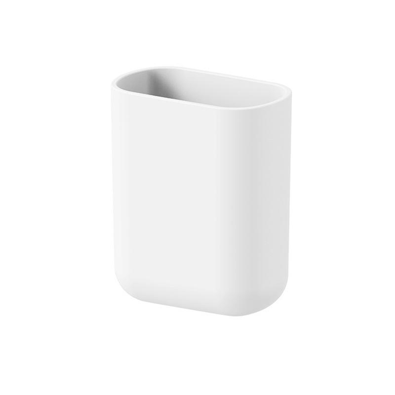 Wall-Mounted Bathroom Organizer: Punch-Free Storage for Makeup Brushes, Toothbrush, Toothpaste & More