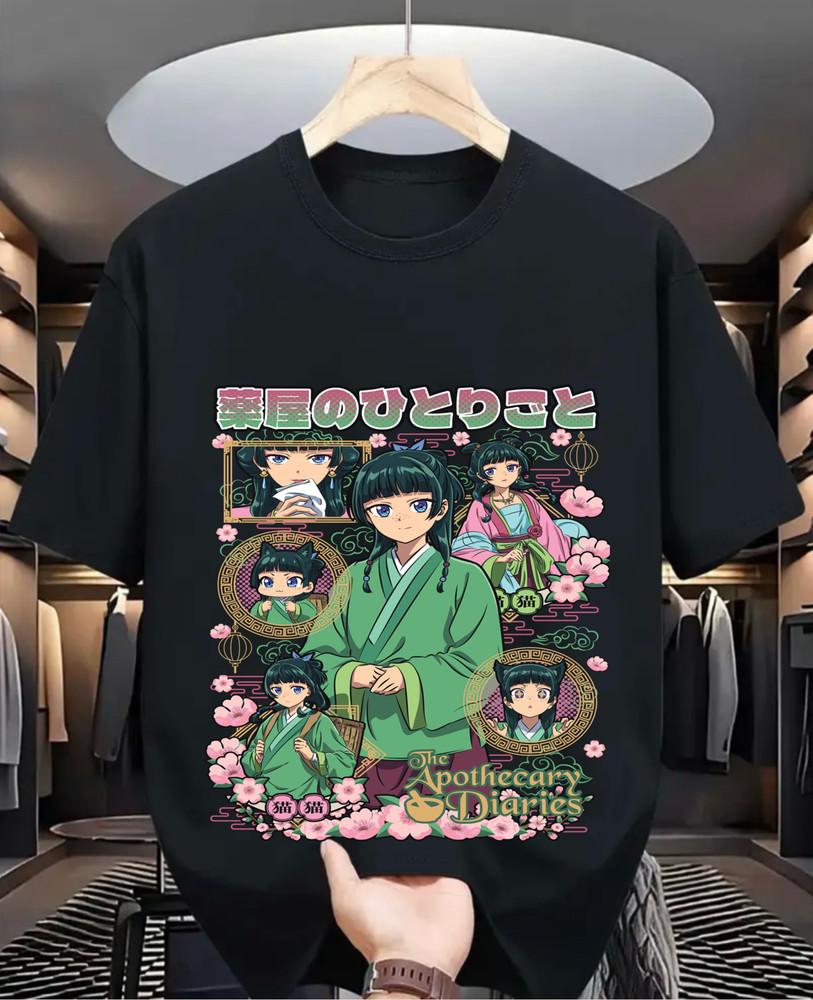 

Дневники аптекаря Базовая футболка Маомао Аниме Девушка Подарочная футболка Все размеры S