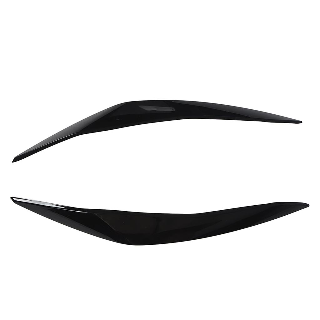 2 Pcs Headlight Eyebrow Left Right Front Light Eyelid Cover Trim for 5 Series F10 Pre‑LCI 2010 to 2013