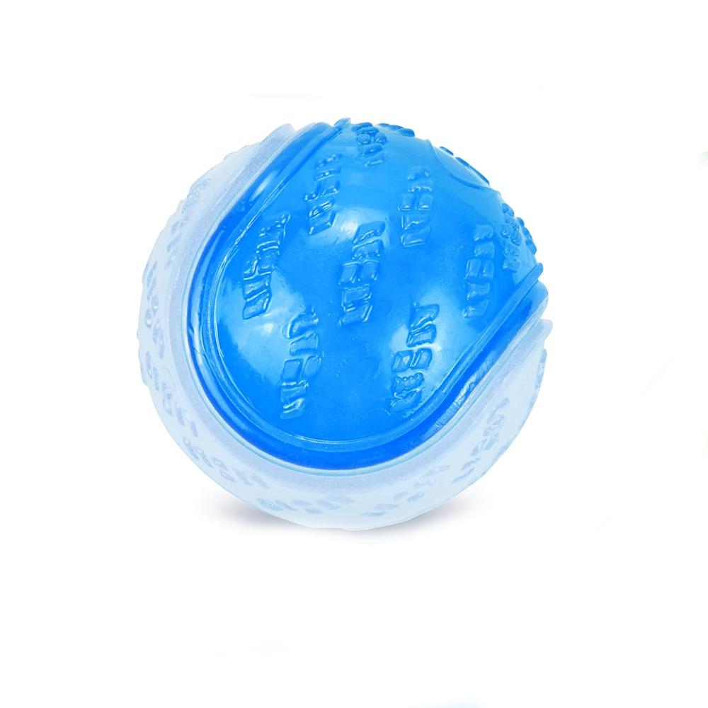 Glow Dog Ball Squeaky Dog Toy Ball, Dog Rubber Ball Toys for Small and Medium Dogs, Durable Dog Fetch Toys Puppy Chew Toys