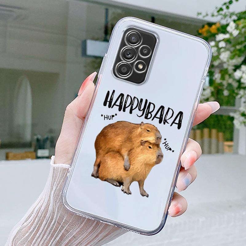 Cute Cartoon Capybara Phone Case For Samsung A15 A13 A35 A55 A51 A71 A41 A31 A03S A05 A17 A23 A25 A33 A53 A73 5G A07 4G Cover