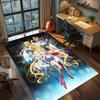 Tappeto Anime Sailor Moon Tappeto Grande Tappeto per Aree Ampie Antiscivolo Lavabile Tappetino per Pavimento Stanza da Gioco Camera da Letto Decorazione per la Casa -QJY