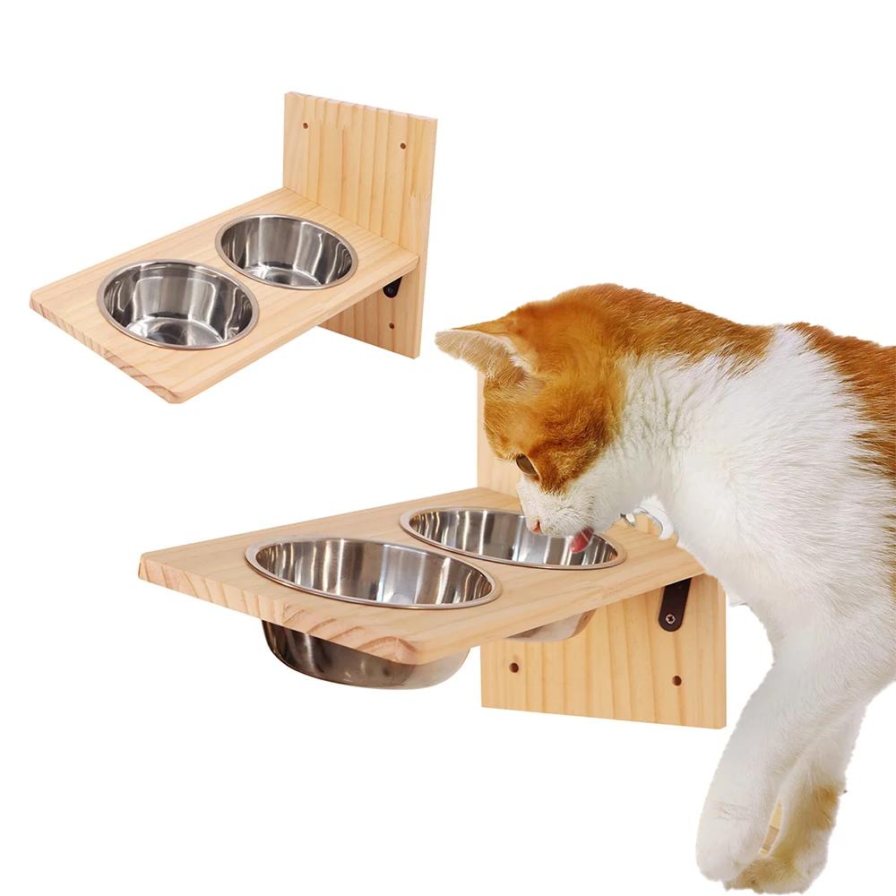Wooden Cat Climbing Shelves Wall Mounted Cat Tree Sisal Scratching Post Pedal Hammock Indoor Kitten Playground Cats Accessories