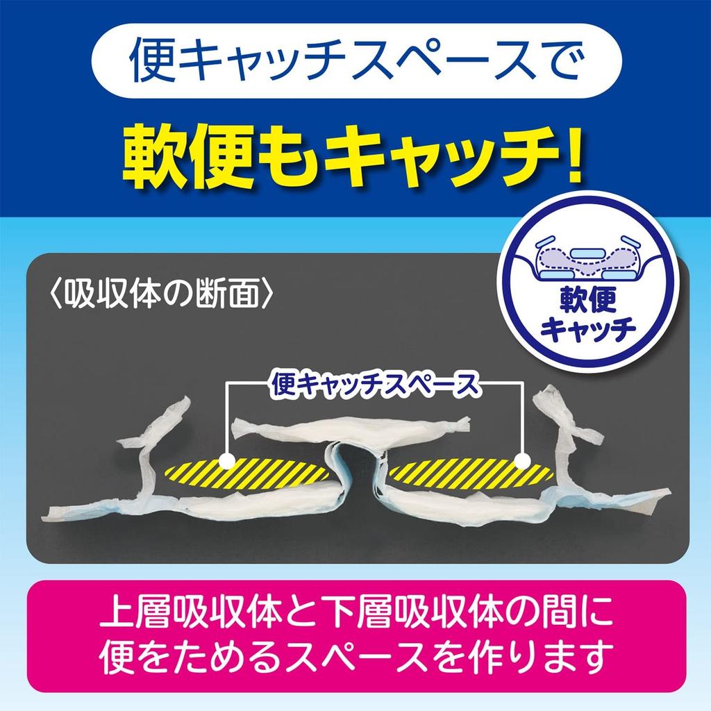 Salva Hakujuji Anshin L Tape Adult 9 Diapers x 4 Packs For those who spend most of their time W-Fit Diapers, [ADL Classification sleeping] [Bulk