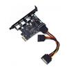 4-Port PCI-E To 1x Type-C 3x Type-A USB3.0 4-Port PCI-Express Pansion Card with Internal 19-Pin Connector