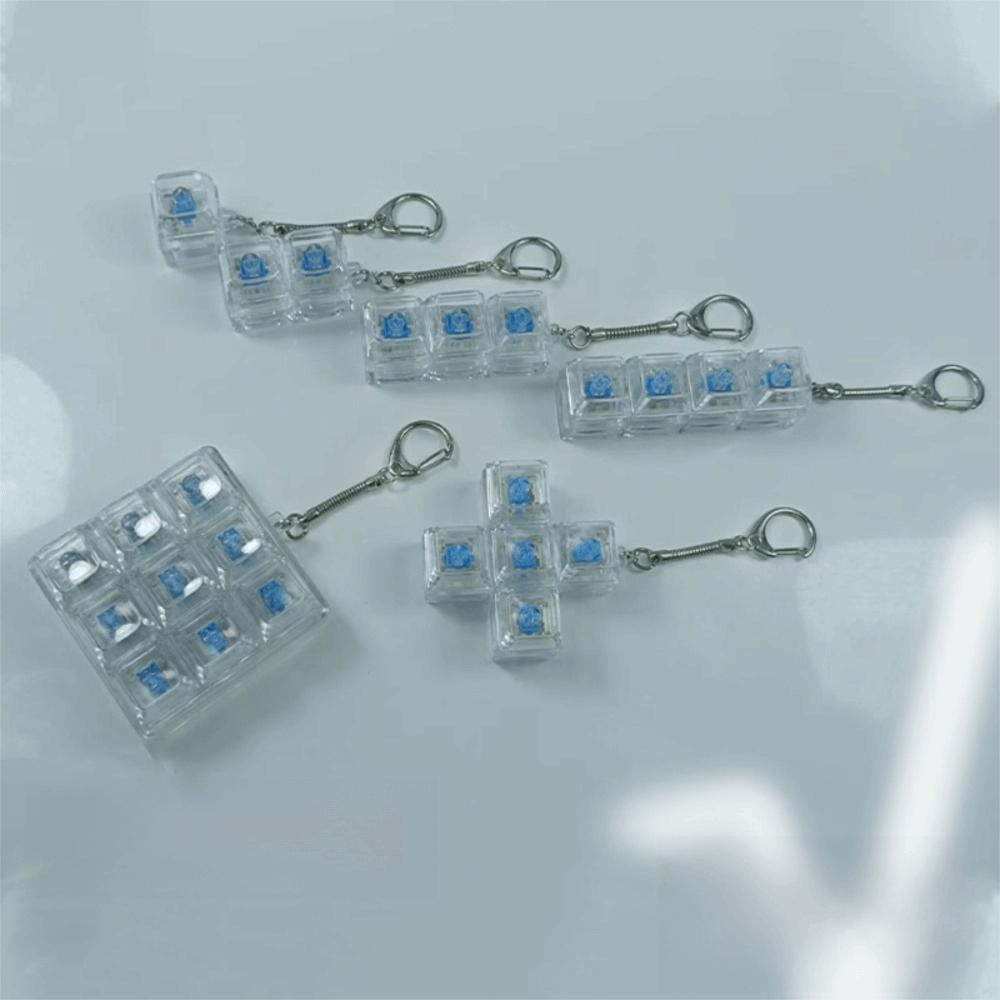 4/5 Keys Fidget Keychain Stress Relief Decompression Keychain Relaxing Pinch Toy Kids