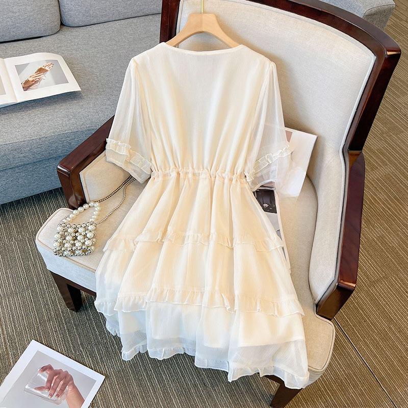 Plus Size Women's Dress Summer New Simple Senior Sense Cake Dress