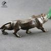 Antique Heavy BIG TIGER Figurine Miniature Desktop Ornament Retro Metal Lucky Beast Statue Home Decoration Craft Accessories