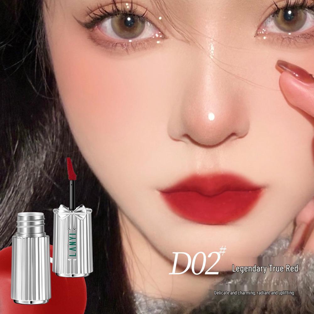 Lan Yi Matte Velvet Lip Glaze: Moisturizing, Non-Stick, Whitening. Perfect for Students & Natural Look.