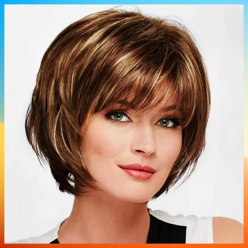 Modna Europejska Peruka Prosta Krótka Peruka HW2758