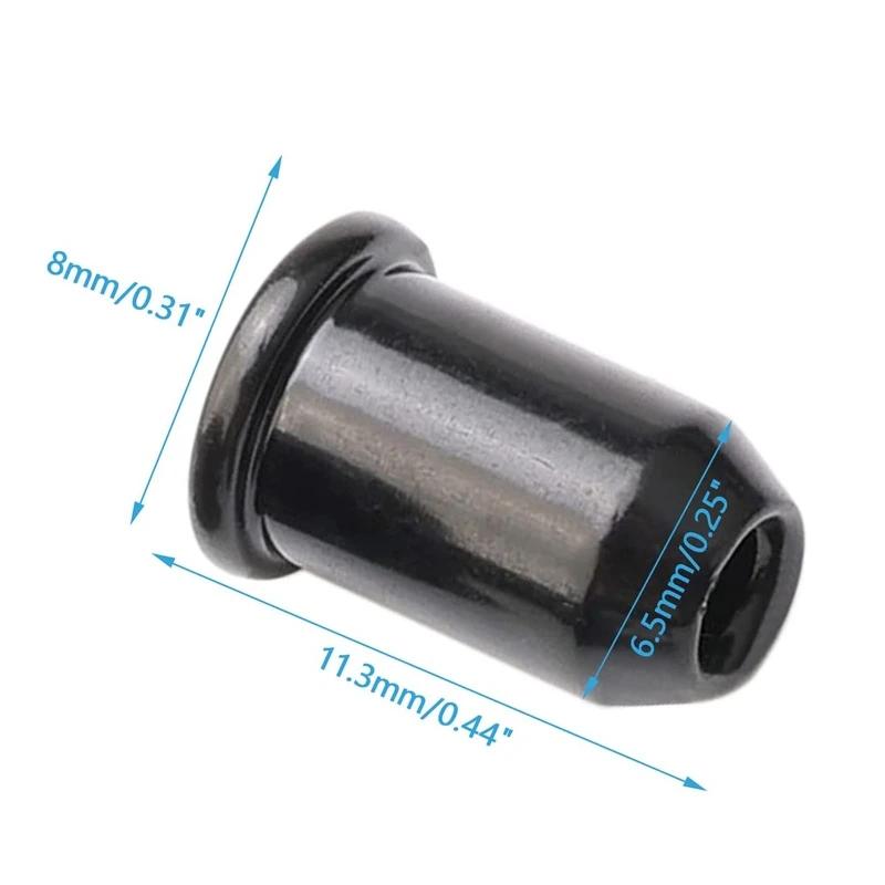 6Pcsset Guitar String Caps Mounting Buckle Through Body Ferrules Guitar String Ferrules Bushing For Electrical Guitars