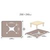 IKEHIKO H-Dig Rug, Approximately 200 X 240 Cm, Beige, for Sunken Kotatsu Tables. Washable, Non-slip, Insulated Flannel Carpet. #1341540028513