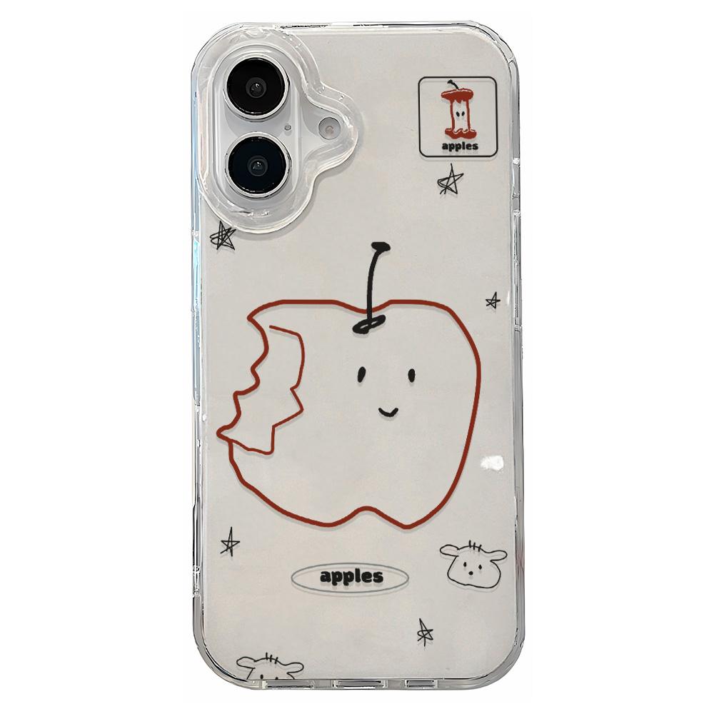 Painted Phone Case for iPhone 12 13 15 16 iPhone 16 12 13 14 15 Pro  14 15 16 Pro Max Coverage Shockproof Anti-Fingerprint Fresh Style Protective Case
