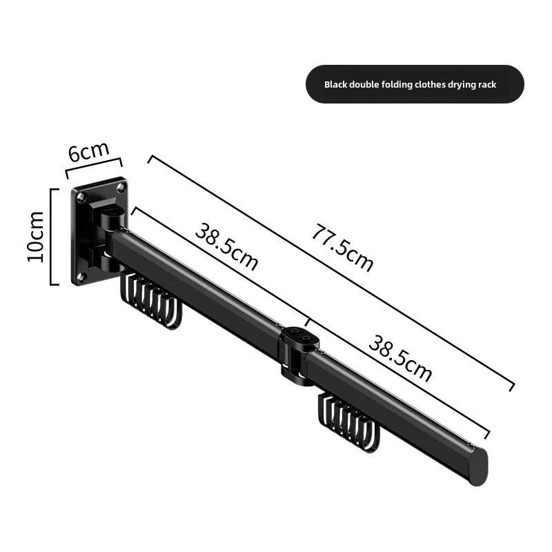 Wall-Mounted Foldable Clothes Drying Rack for Balcony and Bathroom