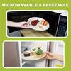 50 Pcs 10 - Inch 3 - Compartment Disposable Plates - Biodegradable for Meals, BBQ, Parties & Picnics