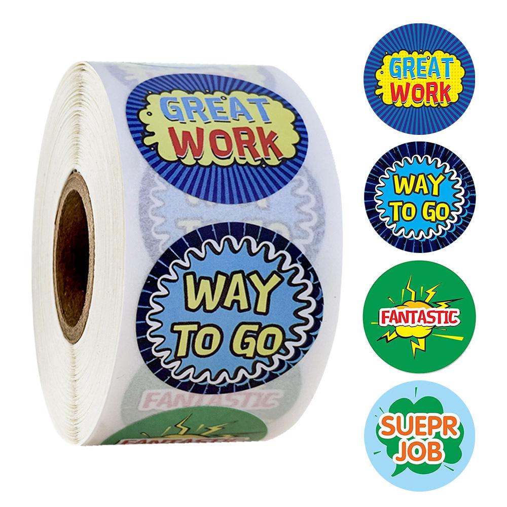 100-500pcs Encouragement Reward Stickers Thumbs Up Rewarded Kids School Kindergarten Children Scrapbook Stationery Sticker