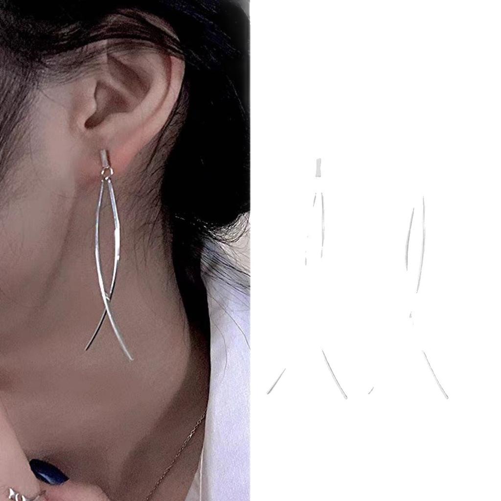 Ear Style Exquisite Temperament Simple Atmosphere Fringed Stud Earrings Light Luxury Versatile Earrings