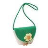 Chic Colorblock Woven Floral Shoulder Bag Ideal For Daily Casual Summer Outfits