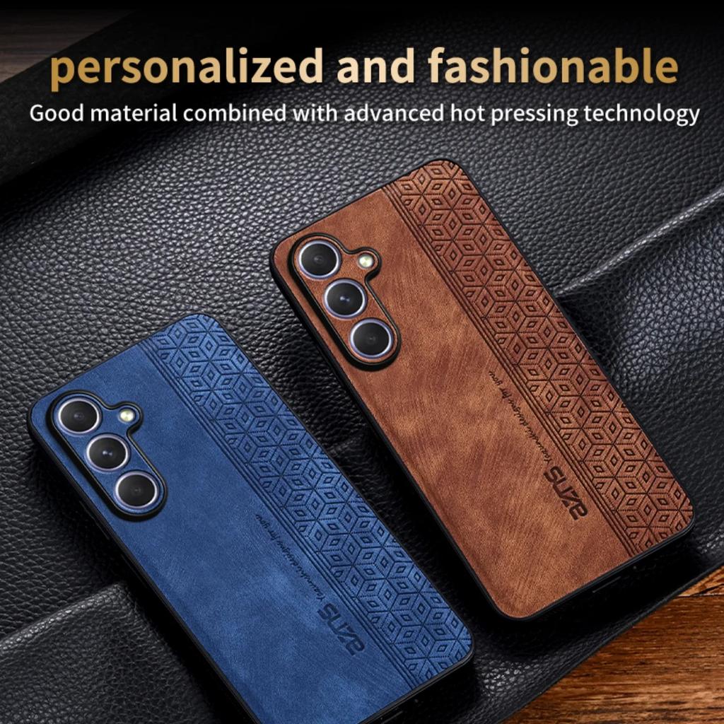 Luxury Leather Phone Case for Samsung Galaxy S25 Ultra Plus A16 A06 5G A05S M14 A04E M04 F04 Silicone Protect Shockproof Cover