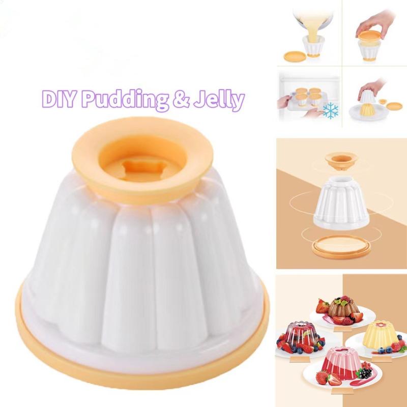 4Pcs Pudding Mould Bakeware Reusable Diy Jelly Pudding Cake Mold Plastic Jelly Mold Baking Tool Cake Mold Bread