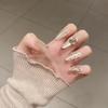 Verlaufende Bernstein-Goldfolie Abnehmbare Nagelsticker - Herbst/Winter-Kollektion