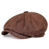 Men's Spring/Summer Linen Octagonal Baseball Cap - Retro Painter Beret