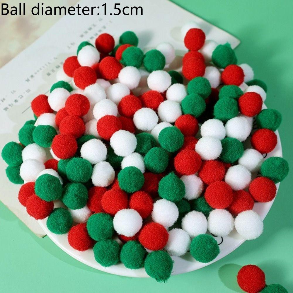 1 balení Vánoční barvy Pomponové kožešinové kuličky Makronkové barvy DIY Plyšová kulička DIY Pom Pom kulička Svatba