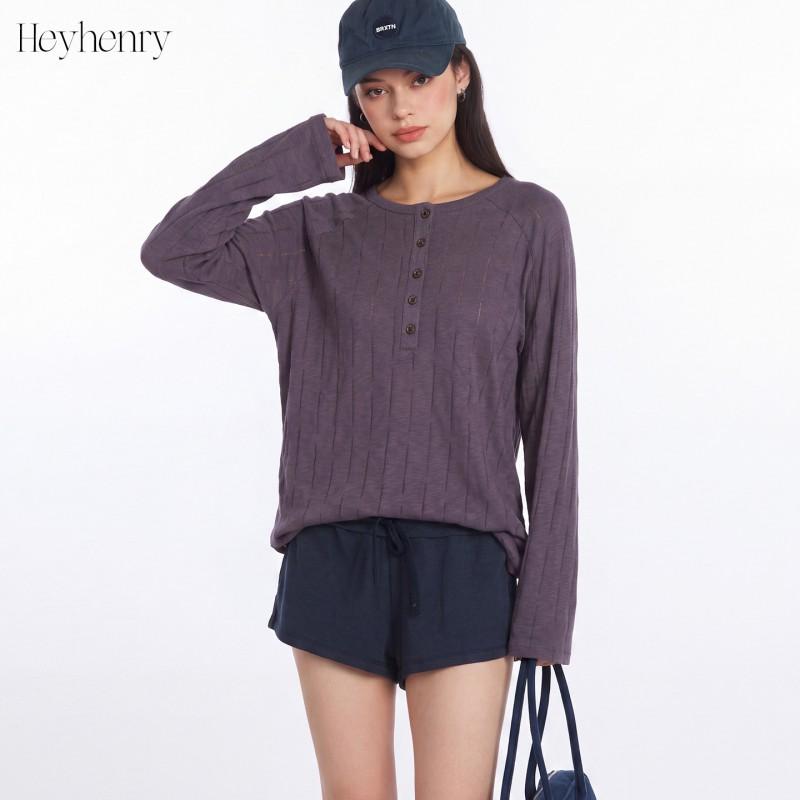 HeyHenry Womens Vintage Crew Neck Long Sleeve T-Shirt Fall Casual Top