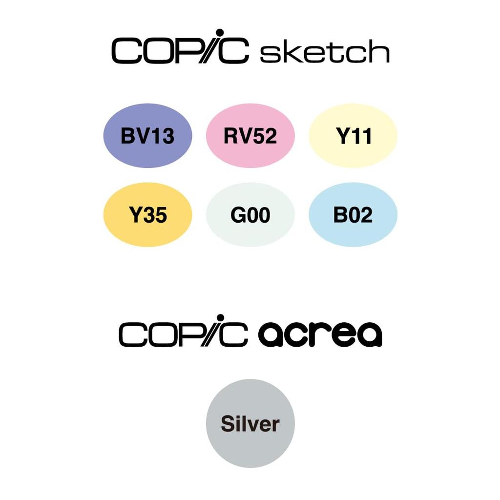 Copic Too Copic Sketch Kitazawa Heisuke Set (Shizuka Nori) with Acrea Postcard Coloring Book