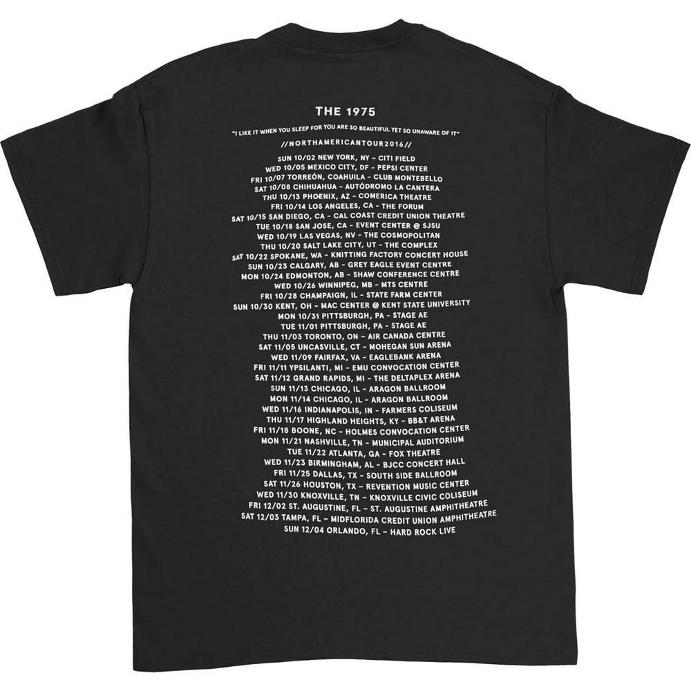 Das 1975 Kinder/Kids Schwarzes Tour T-Shirt