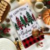 Santa Claus Xmas Hand Towels Reindeer Dish Towels Christmas Decorations Cleaning Cloth  Winter Home