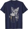Cat Beer Y2k Vintage 90s Funny Cats Meme Fun Kitty Drunk Unisex T-Shirt