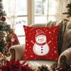 2Pcs Festive Christmas Pillow Covers - Snowman Starry Night Design, Polyester, Hand Washable With Zipper Closure, 18X18 Inch