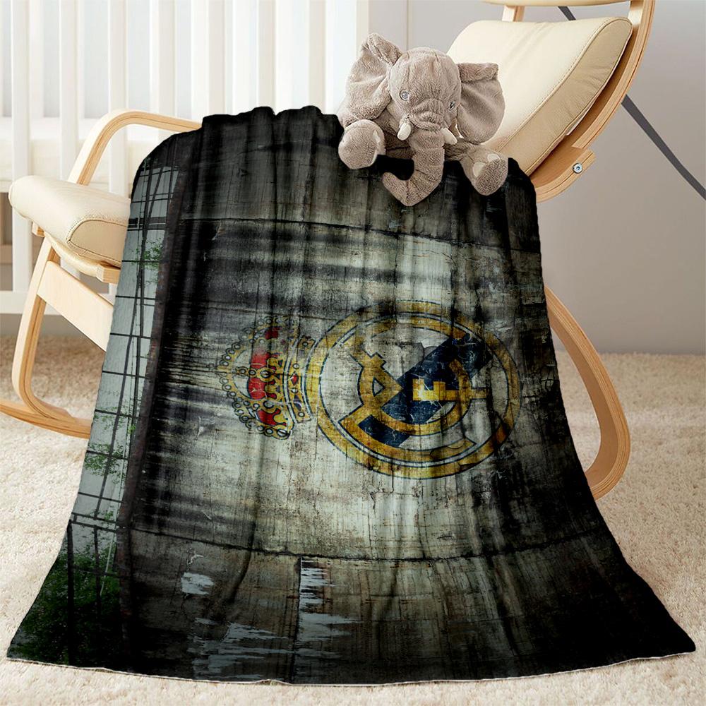 Real Madrid Graffiti Artwork Blanket Soft Warm Cozy Perfect for Livingroom Bed Bedding Four Seasons Multipurpose Modern